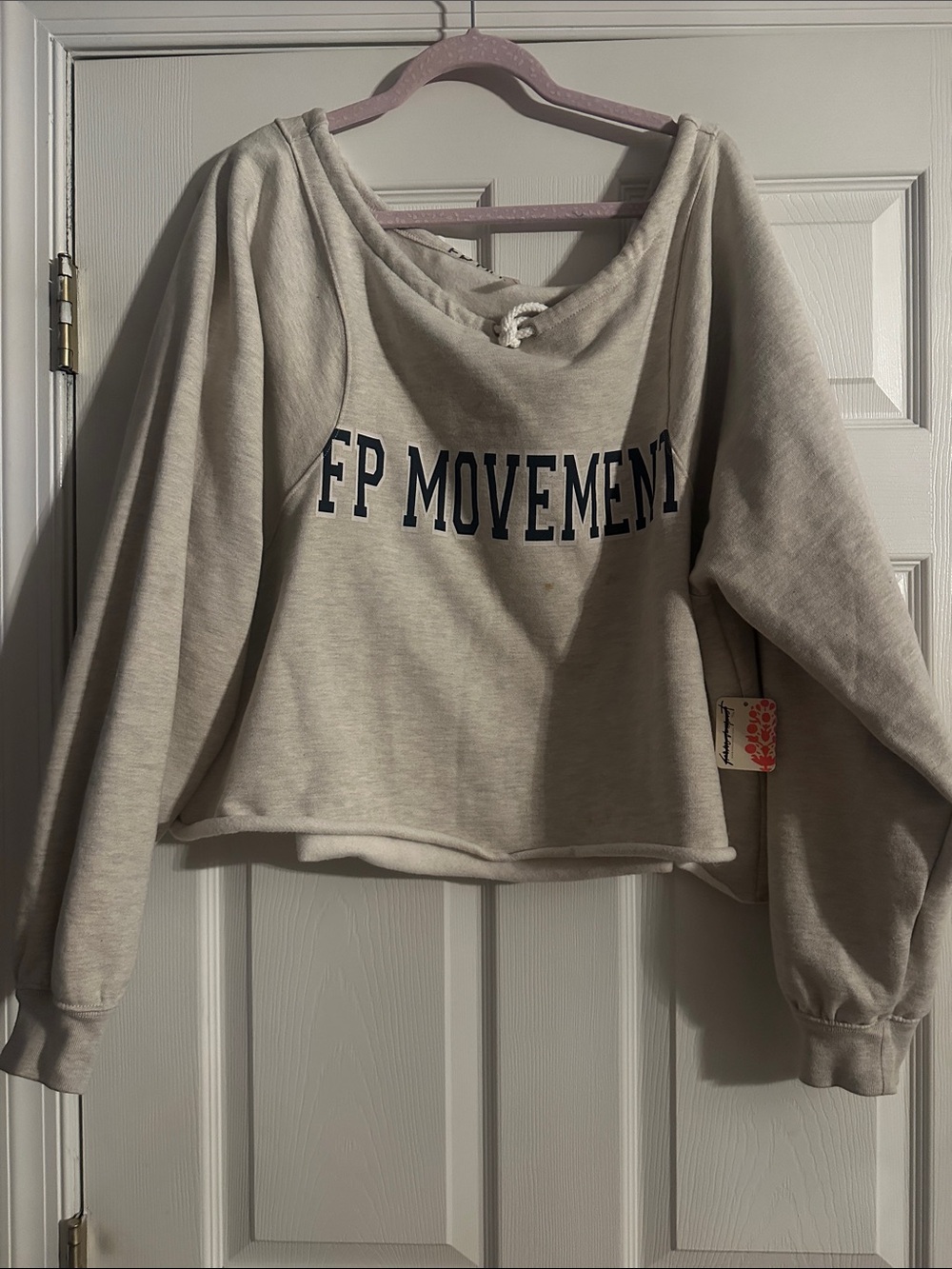 FP Movement Cream Cropped Sweatshirt- FLAW